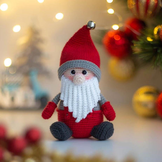 Amigurumi Crochet Christmas Gnome. Crochet Pattern in PDF