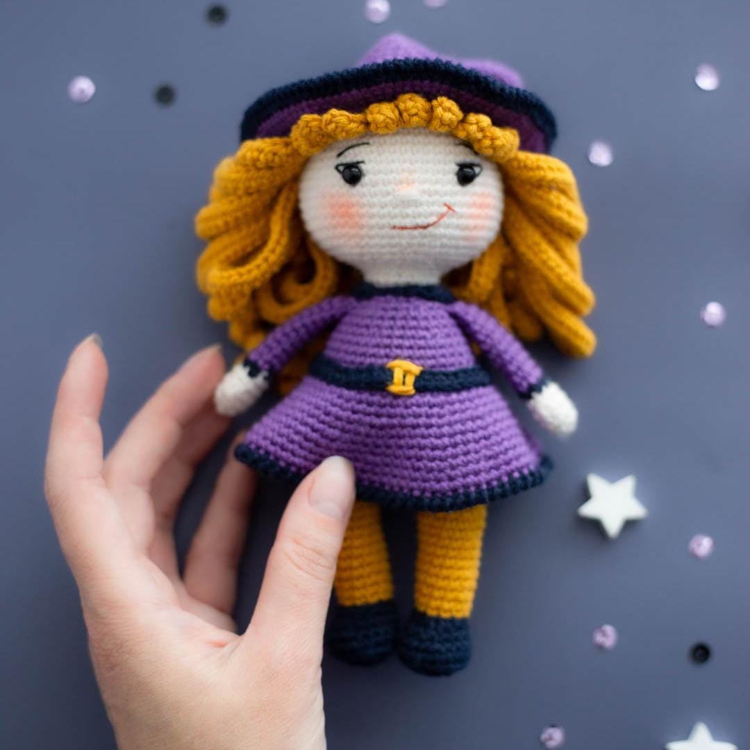 Amigurumi Crochet Halloween Witch. Crochet Pattern in PDF