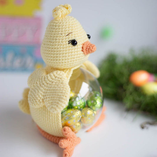 Amigurumi Crochet Easter Chicken. Crochet Pattern in PDF