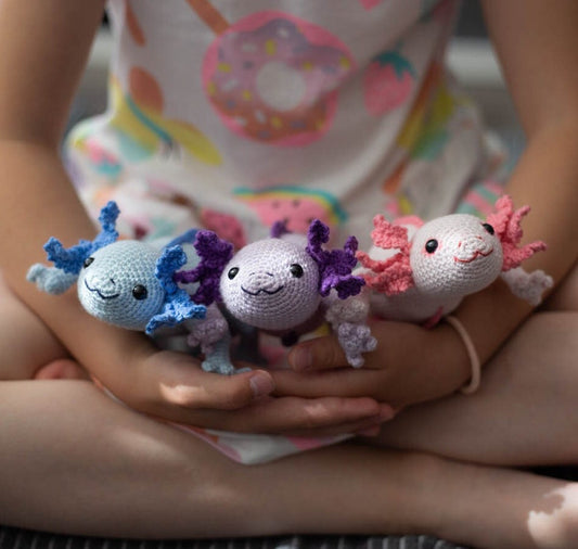 Amigurumi Crochet Axolotl. Crochet Pattern in PDF