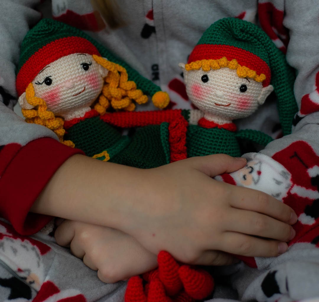 Crochet Christmas Elves Jingle and Hope. Crochet patterns in PDF