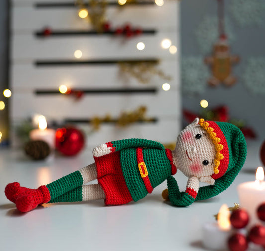 Amigurumi Crochet Christmas Elf. Crochet Pattern in PDF