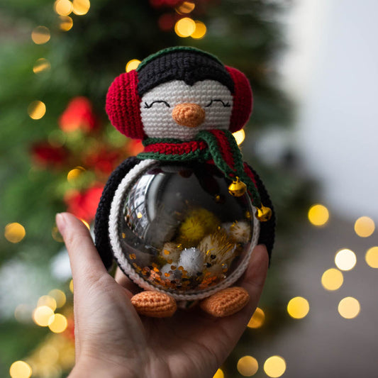 Amigurumi Crochet Penguin. Christmas Crochet Pattern in PDF