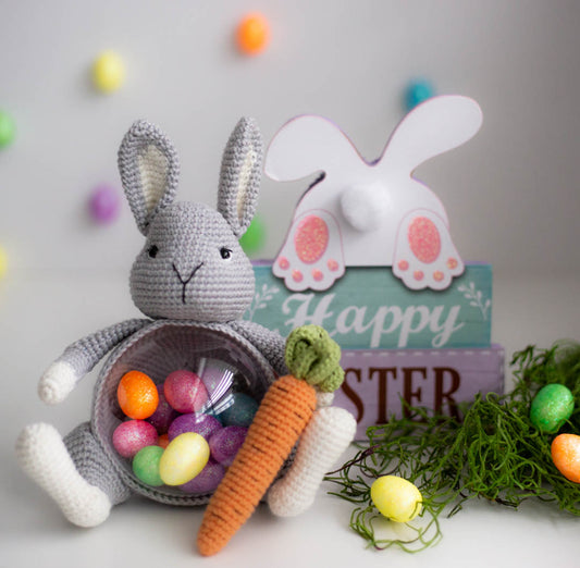 Amigurumi Crochet Easter Bunny, Sheep and Chicken. Crochet patterns in PDF
