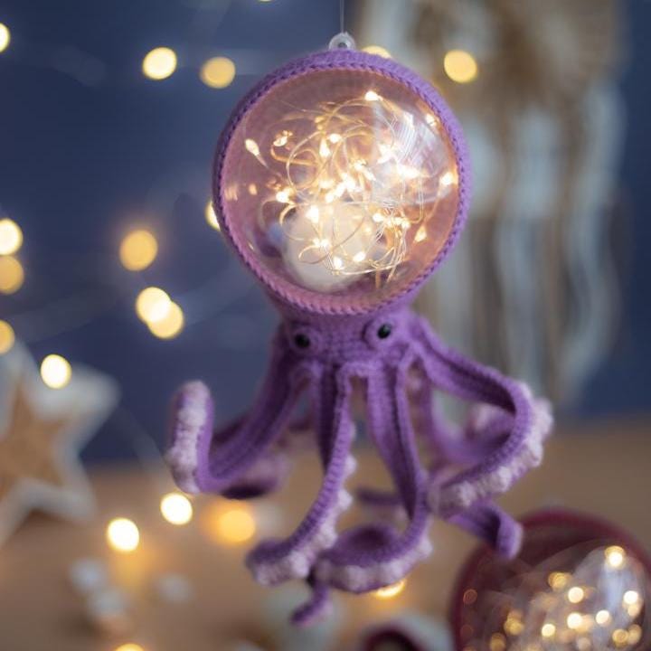 Amigurumi Crochet Octopus. Crochet Night Light. Crochet Pattern in PDF