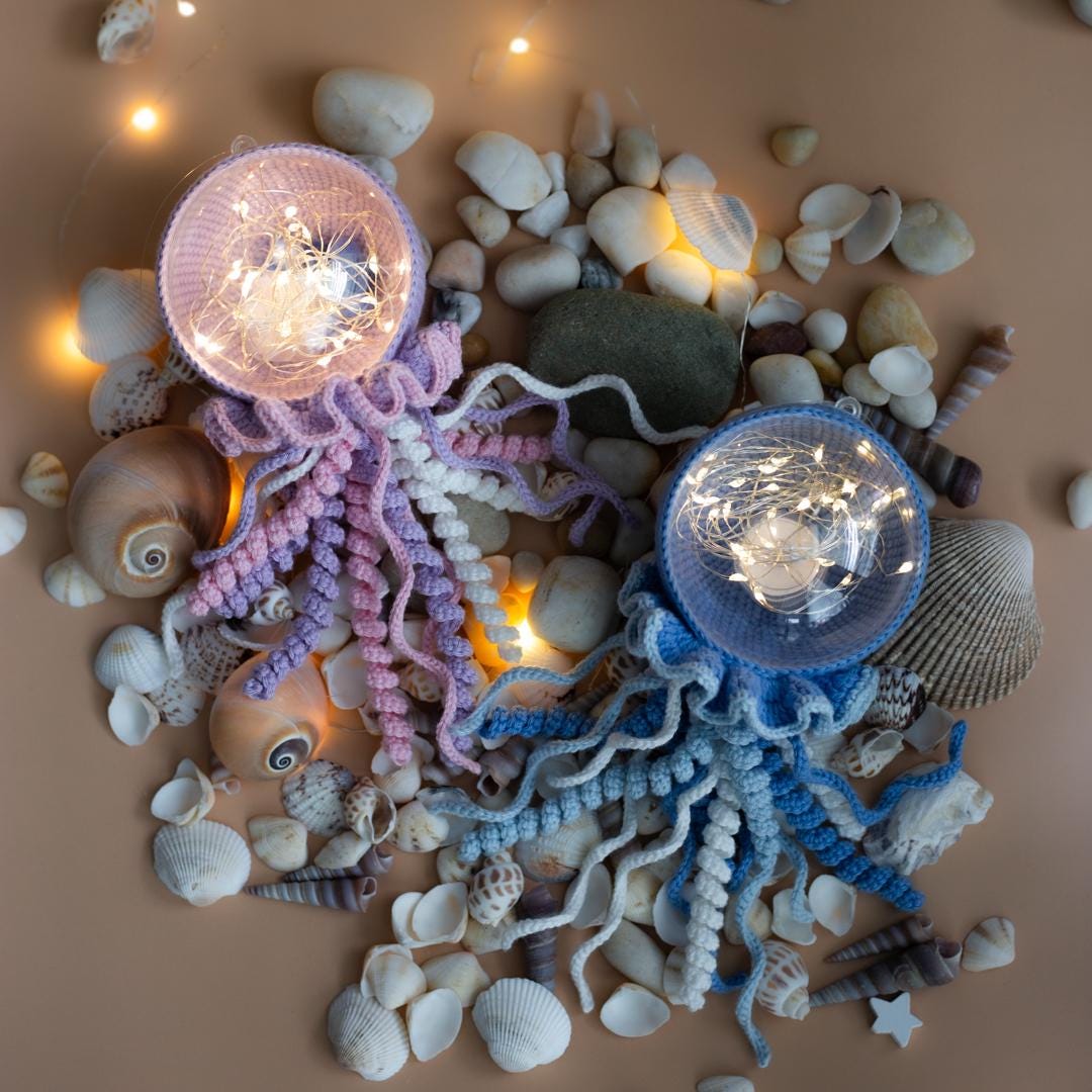 Amigurumi Crochet Sea Creatures: Octopus, Whale, Jellyfish. Crochet Patterns in PDF