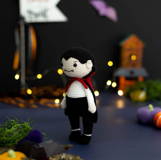 Amigurumi Crochet Halloween Dracula. Crochet Pattern in PDF
