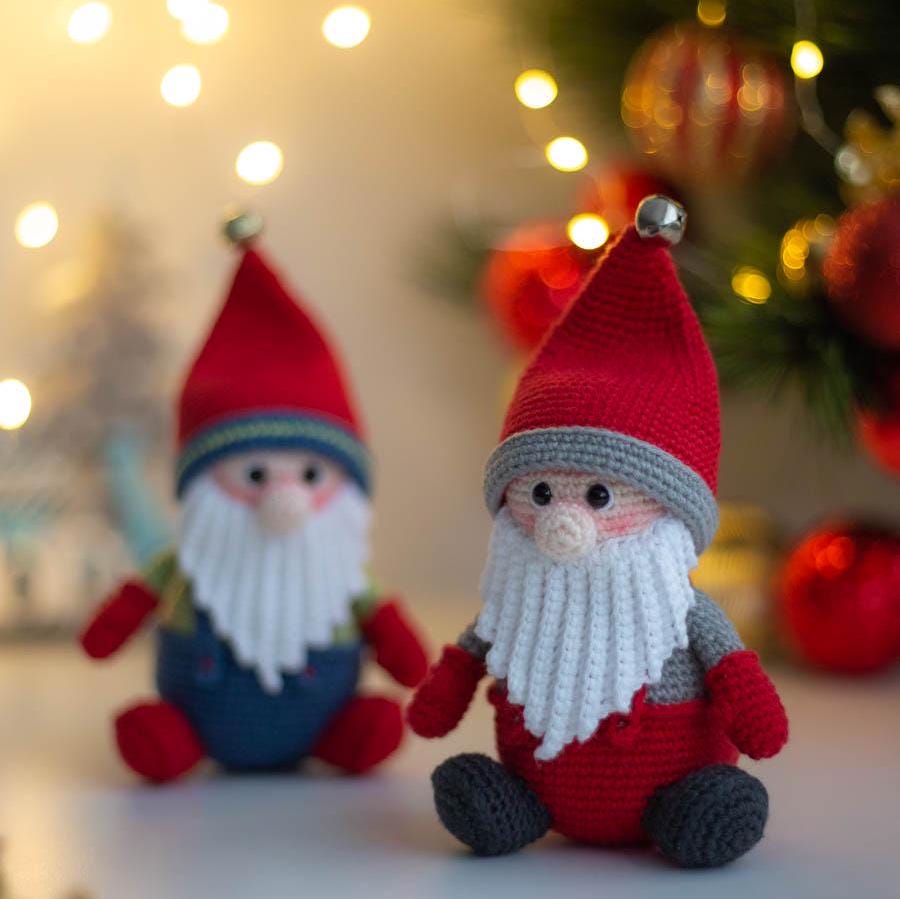 Amigurumi Crochet Christmas Gnome. Crochet Pattern in PDF