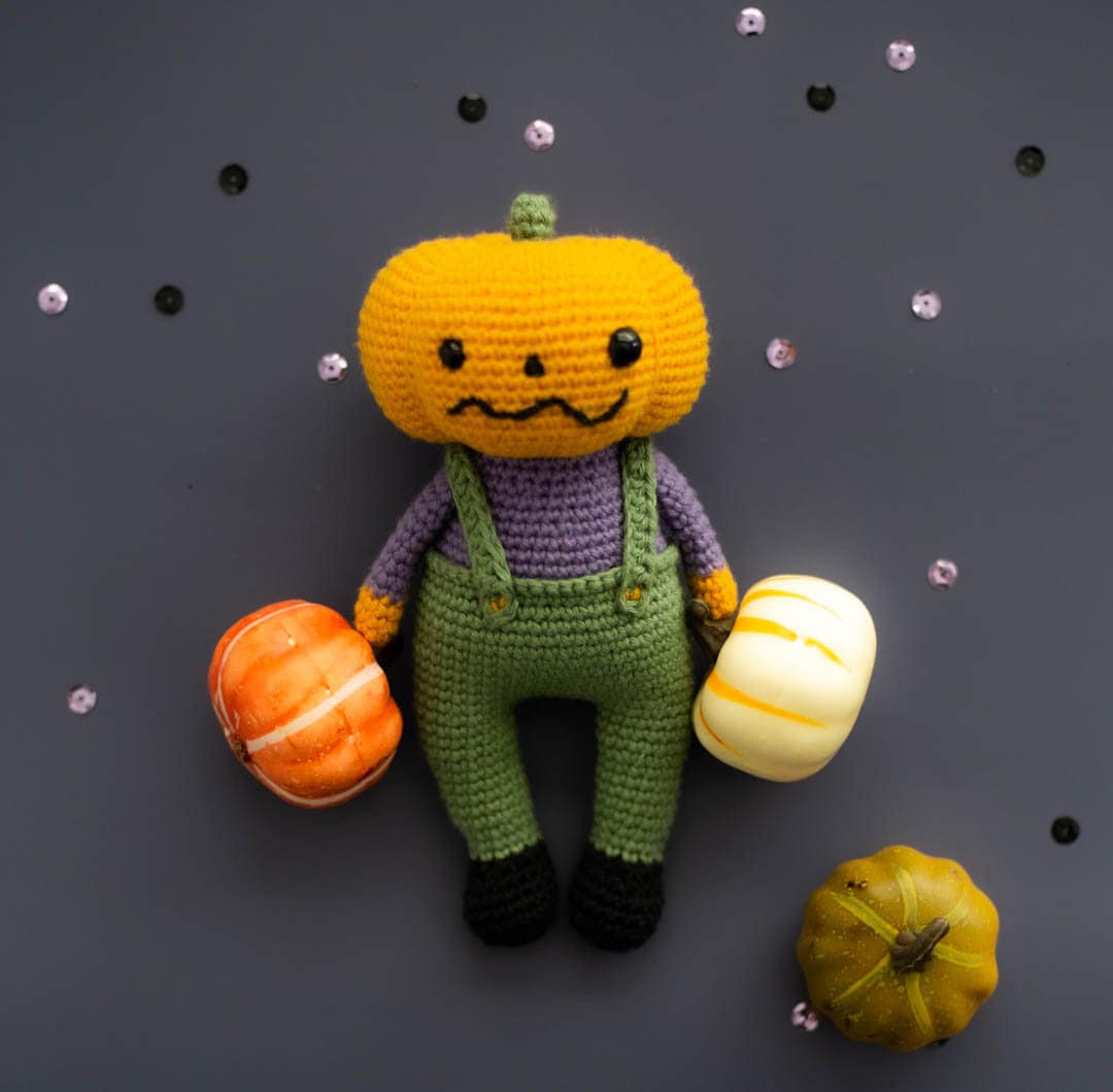 Amigurumi Crochet Halloween Pumpkin. Crochet Pattern in PDF