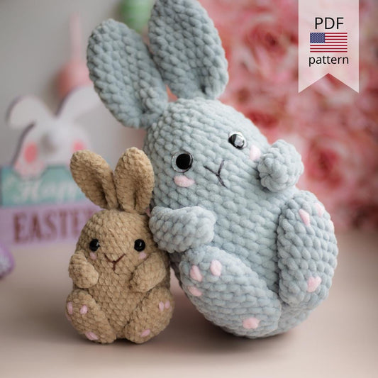 Crochet Plush Bunny. Crochet pattern in PDF