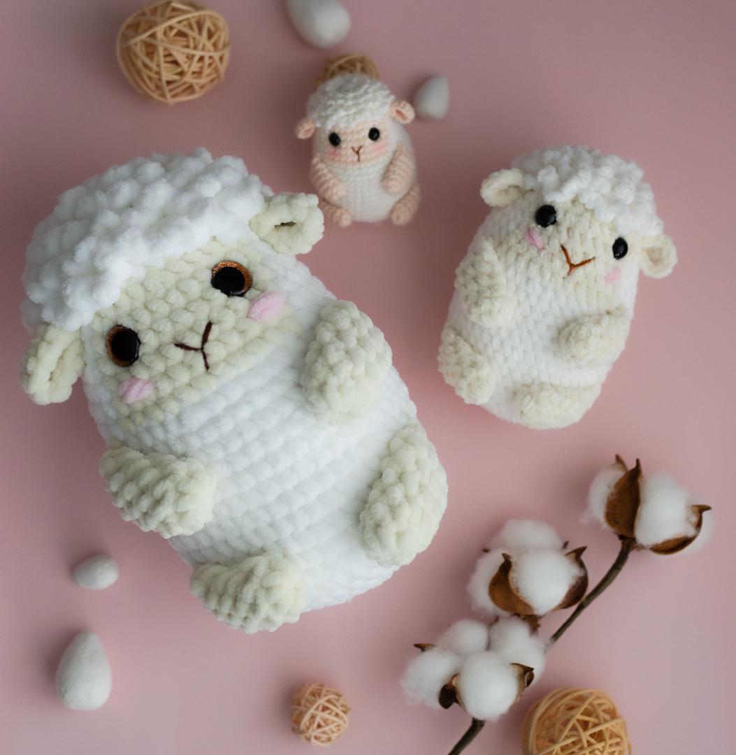 Crochet Plush Easter Sheep. Crochet pattern in PDF