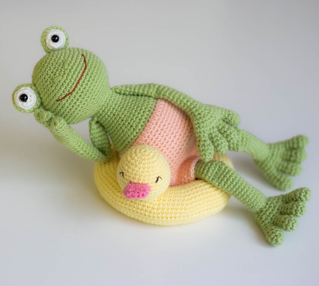 Amigurumi Crochet Frog. Crochet Pattern in PDF