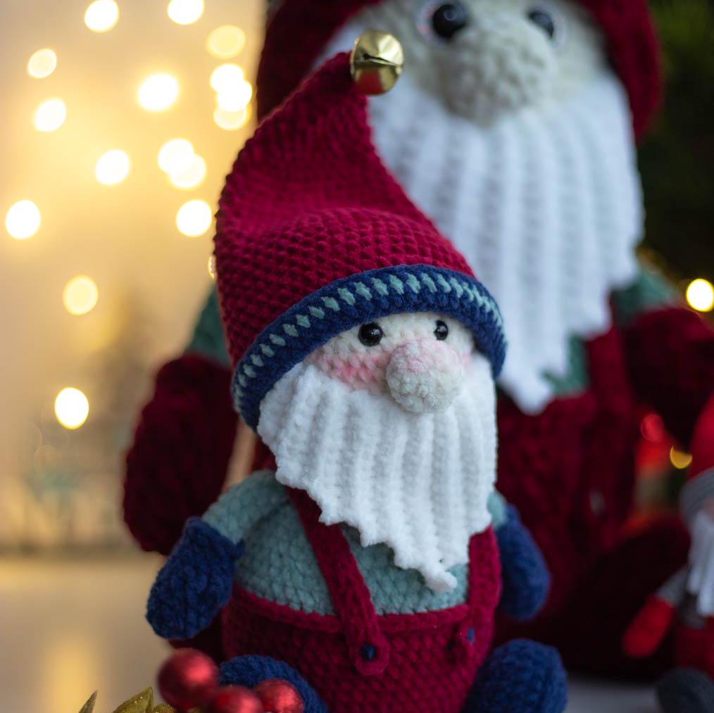 Amigurumi Crochet Christmas Gnome. Crochet Pattern in PDF