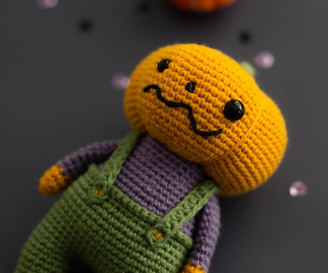 Amigurumi Crochet Halloween Pumpkin. Crochet Pattern in PDF