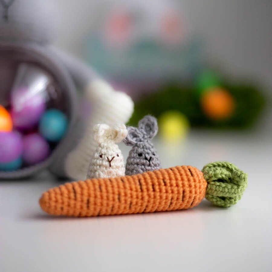 Amigurumi Crochet Easter Bunny. Crochet Pattern in PDF
