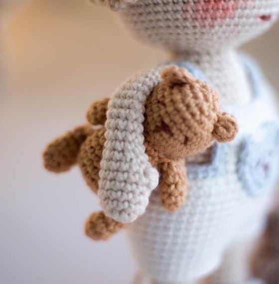 Amigurumi Crochet Baby Boy with Bear. Crochet Pattern in PDF