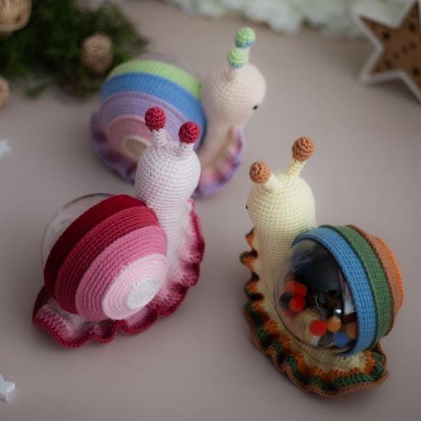 Amigurumi Crochet Snail. Crochet Pattern in PDF