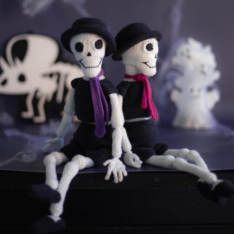 Amigurumi Crochet Halloween Skeletons. Crochet Patterns in PDF
