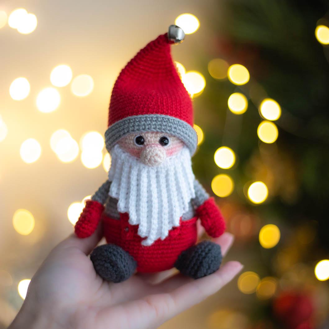 Amigurumi Crochet Christmas Gnome. Crochet Pattern in PDF