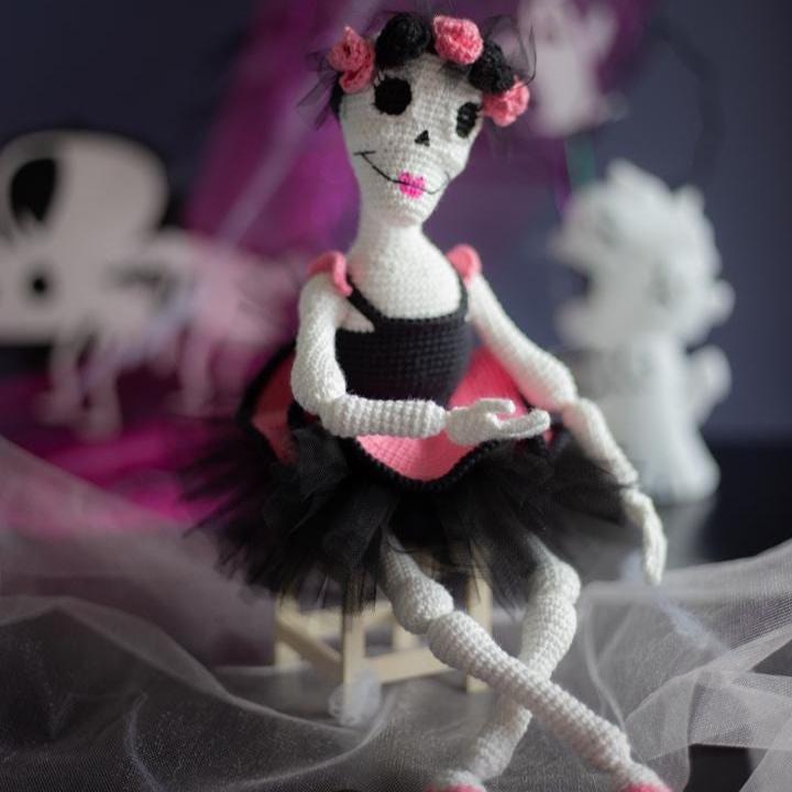 Amigurumi Crochet Halloween Skeleton. Crochet Pattern in PDF