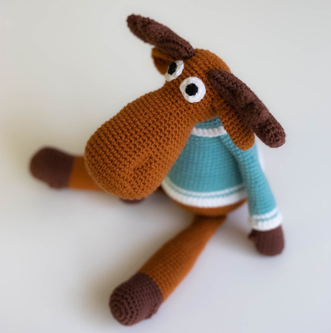 Amigurumi Crochet Moose. Crochet Pattern in PDF
