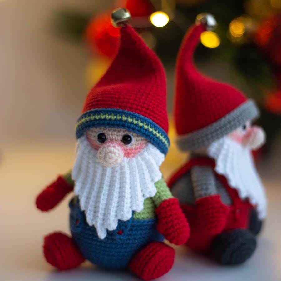Amigurumi Crochet Christmas Gnome. Crochet Pattern in PDF