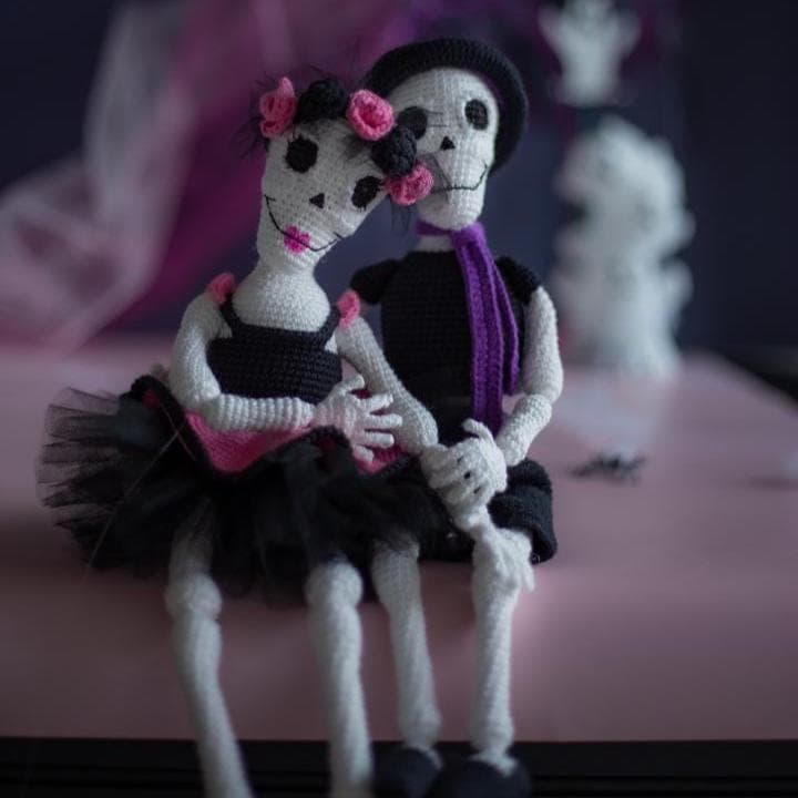 Amigurumi Crochet Halloween Skeletons. Crochet Patterns in PDF