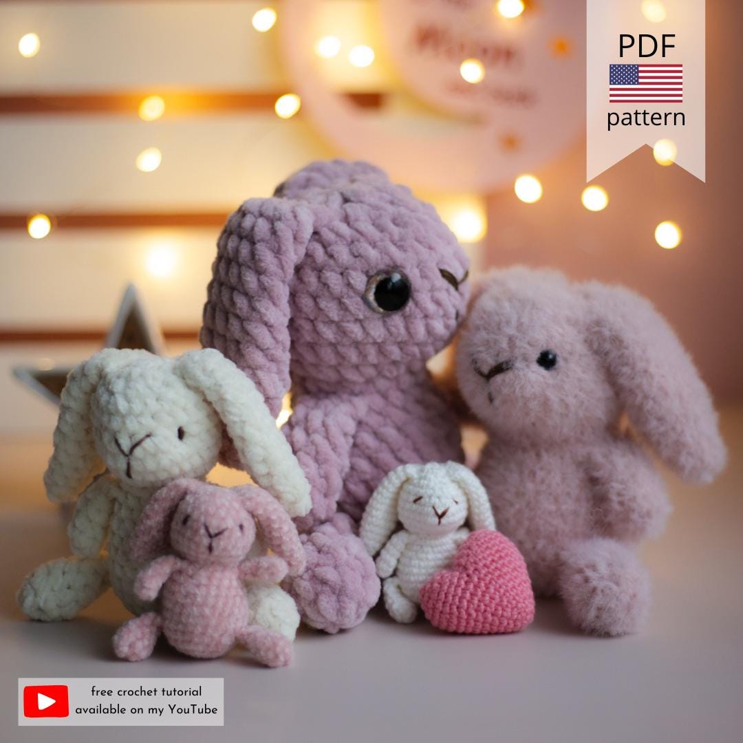 Amigurumi Crochet Bunny. Crochet Pattern in PDF