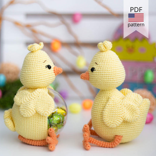 Amigurumi Crochet Easter Chickens. Crochet Patterns in PDF