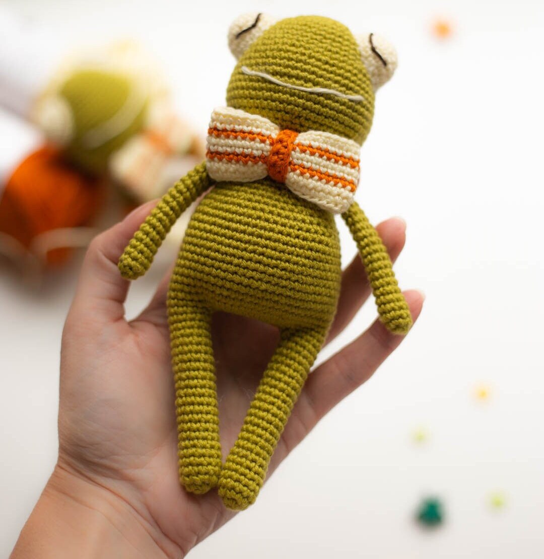 Amigurumi Crochet Frogs - Rattle & Toy. Crochet Pattern in PDF
