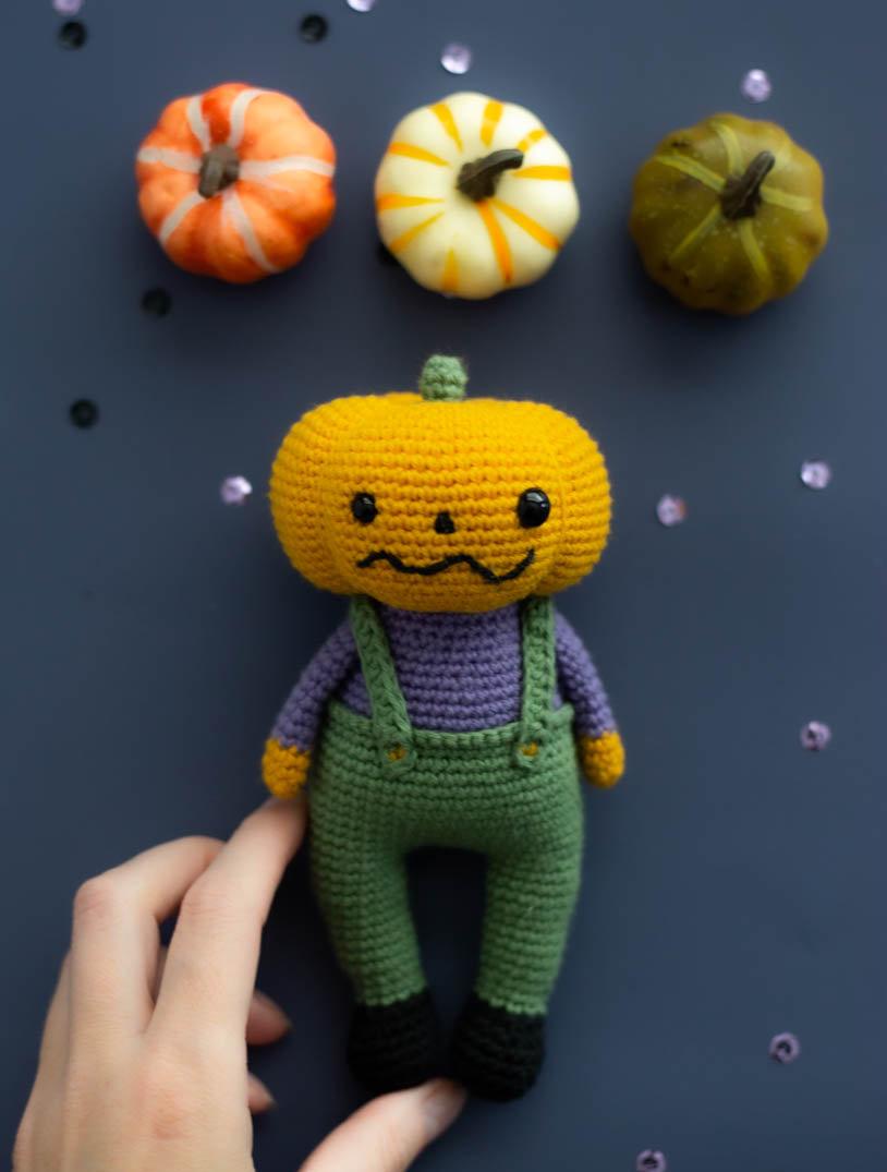 Amigurumi Crochet Halloween Pumpkin. Crochet Pattern in PDF