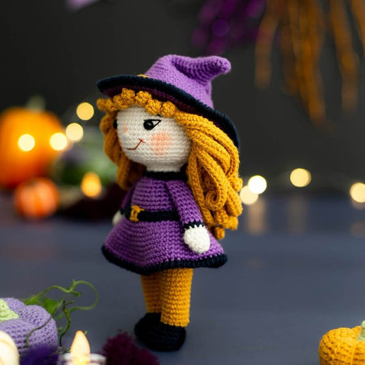 Amigurumi Crochet Halloween Witch. Crochet Pattern in PDF