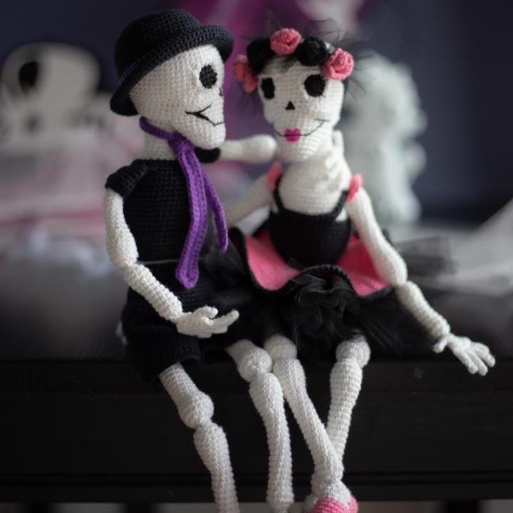 Amigurumi Crochet Halloween Skeletons. Crochet Patterns in PDF