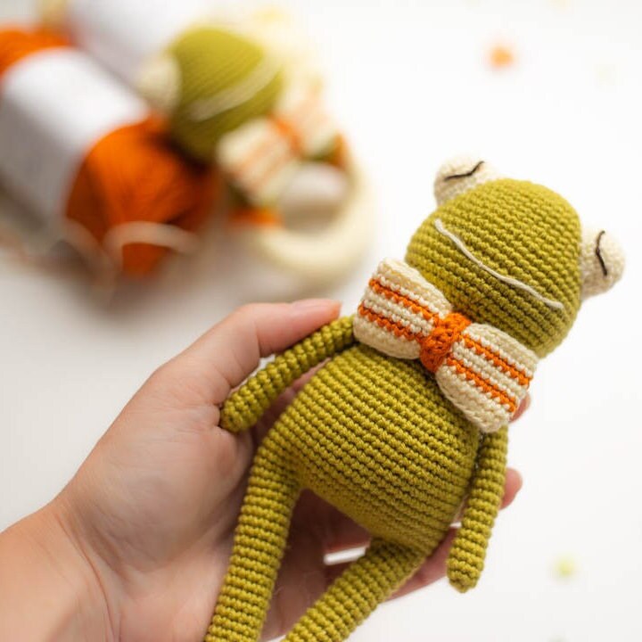 Amigurumi Crochet Frogs - Rattle & Toy. Crochet Pattern in PDF