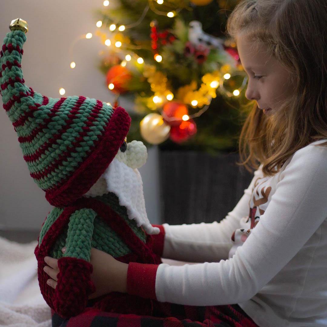 Amigurumi Crochet Christmas Gnome. Crochet Pattern in PDF