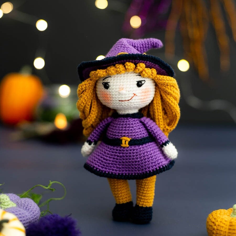 Amigurumi Crochet Halloween Toys - Pumpkin, Wich, Bat, Dracula and  Frankenstein. Crochet Patterns in PDF