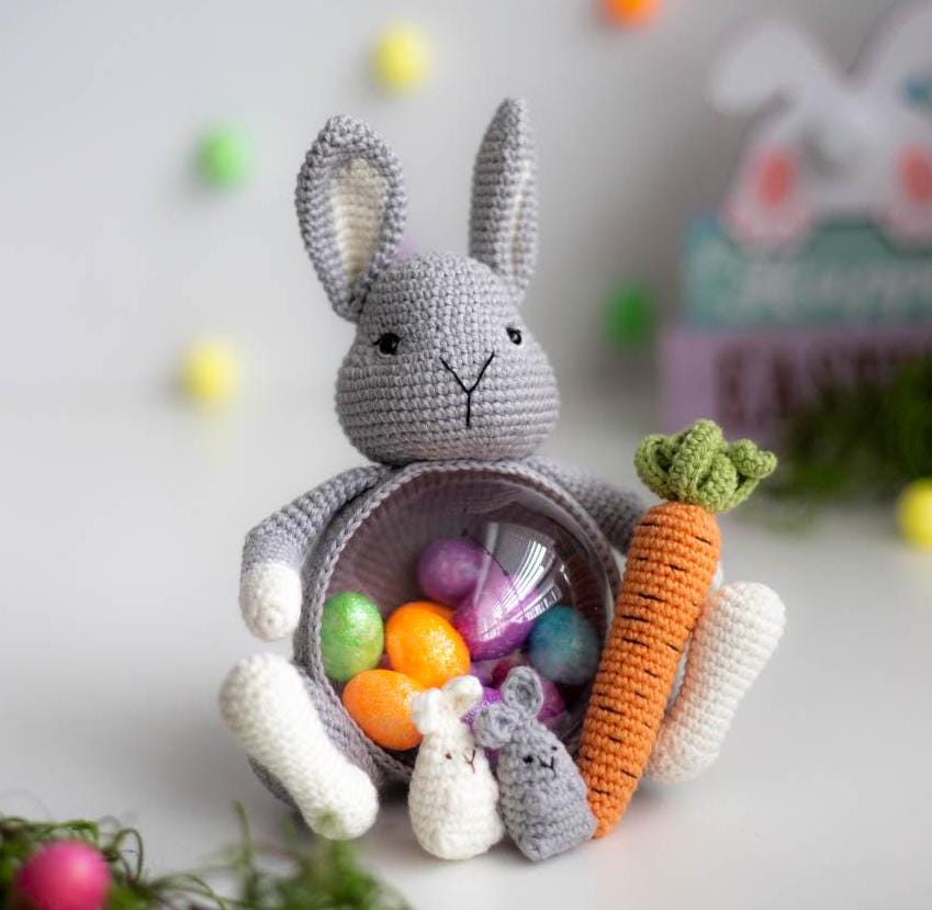Amigurumi Crochet Easter Bunnies. Crochet Patterns in PDF