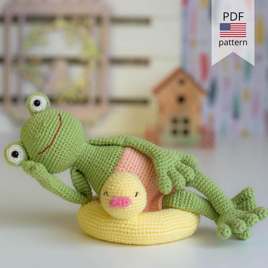 Amigurumi Crochet Frog. Crochet Pattern in PDF