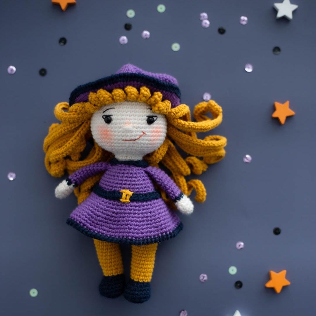 Amigurumi Crochet Halloween Witch. Crochet Pattern in PDF