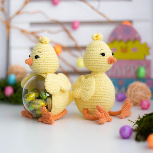 Amigurumi Crochet Easter Chickens. Crochet Patterns in PDF