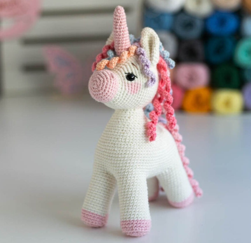 Amigurumi Crochet Unicorn. Crochet Pattern in PDF