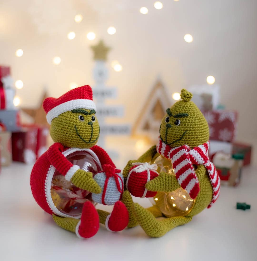 Amigurumi Crochet Christmas Grinch. Crochet Pattern in PDF
