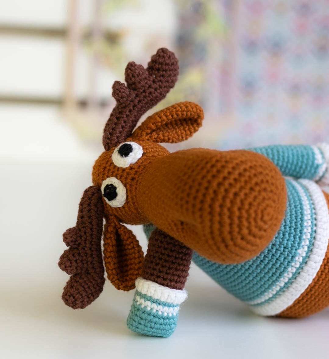 Amigurumi Crochet Moose. Crochet Pattern in PDF