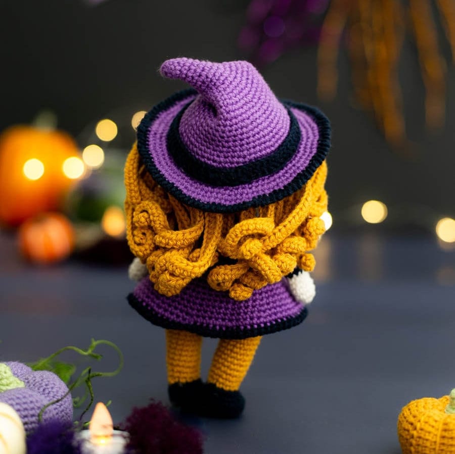 Amigurumi Crochet Halloween Witch. Crochet Pattern in PDF