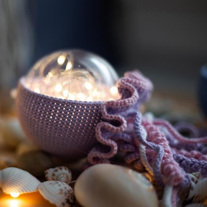 Amigurumi Crochet Jellyfish. Crochet Night Light. Crochet Pattern in PDF