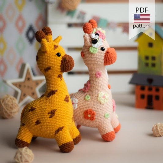 Amigurumi Crochet Giraffe. Crochet Pattern in PDF