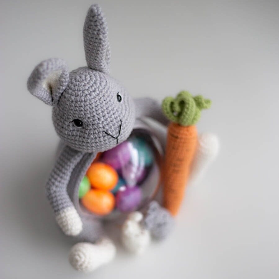Amigurumi Crochet Easter Bunny. Crochet Pattern in PDF