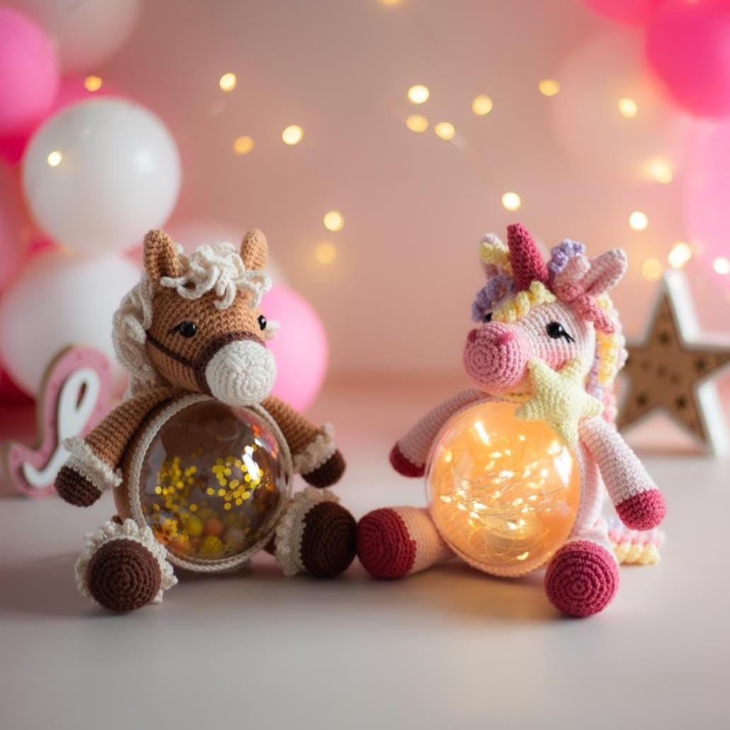 Amigurumi Crochet Horse. Crochet Pattern 3-in-1: Horse, Unicorn & New Year's Horse (PDF)