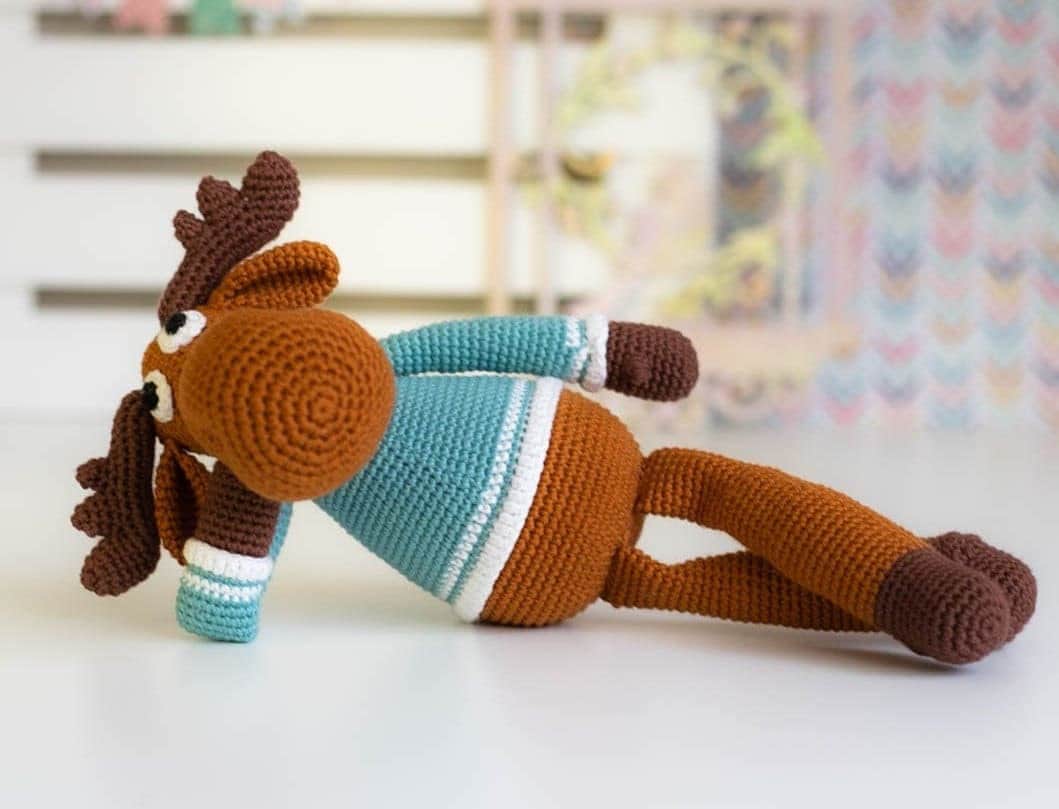 Amigurumi Crochet Moose. Crochet Pattern in PDF