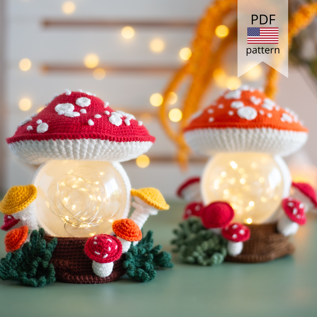 Amigurumi crochet Mushroom. Crochet Amanita pattern.